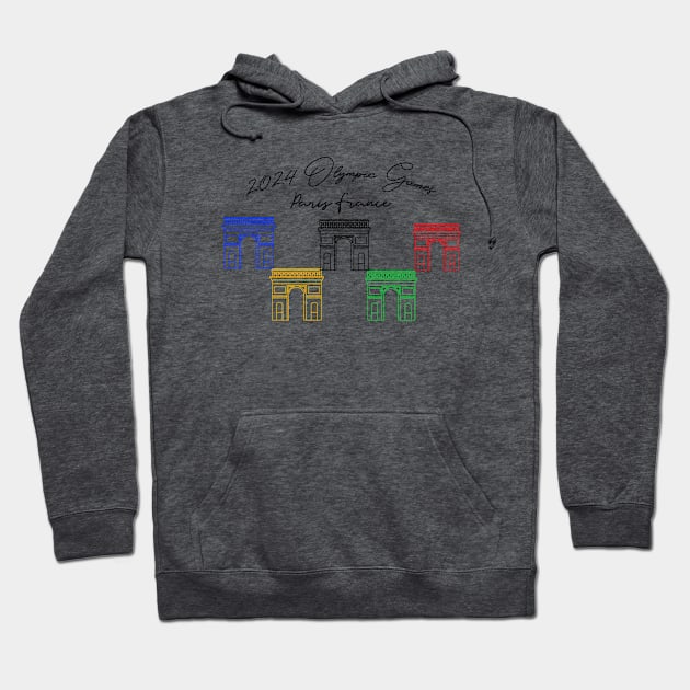 2024 SUMMER OLYMPIC GAMES PARIS FRANCE Hoodie by Cult Classics